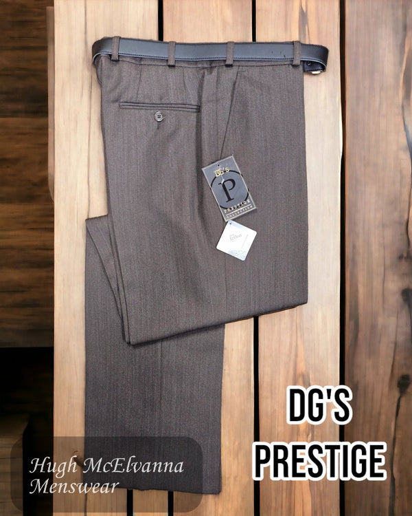 DG's Prestige Brown Trouser 71301/37 - Hugh McElvanna Menswear