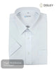 Disley White Short Sleeve Shirt – Lightweight Poly - Cotton with Chest Pocket - Hugh McElvanna Menswear