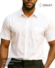 Disley White Short Sleeve Shirt – Lightweight Poly - Cotton with Chest Pocket - Hugh McElvanna Menswear