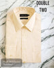 Double TWO Classic Plain Cream Shirt - Hugh McElvanna Menswear - Shirts & Tops