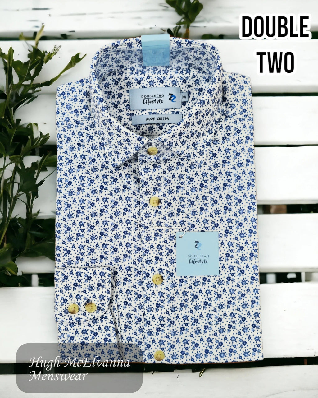 Double Two Floral Print Shirt - DTLS1088A - Hugh McElvanna Menswear