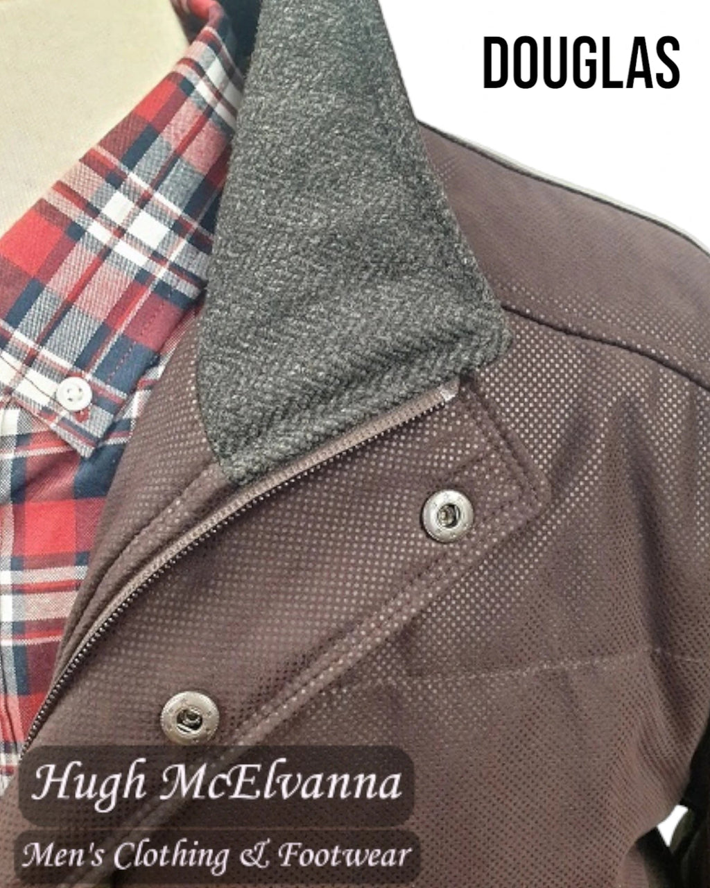 Douglas Men's Burgundy Water Repellent Coat – 80152 - 68 - Hugh McElvanna Menswear