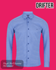 Drifter Blue Plain Long Shirt - 14633/24 - Hugh McElvanna Menswear