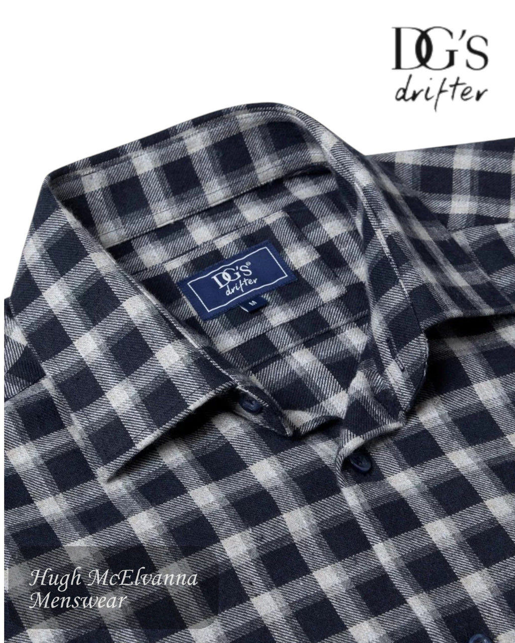 Drifter Brushed Cotton Long Sleeve Shirt - 14845 - Hugh McElvanna Menswear