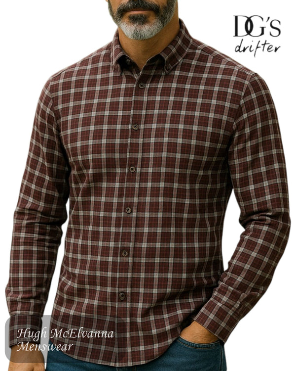 Drifter Brushed Cotton Long Sleeve Shirt - 14845 - Hugh McElvanna Menswear