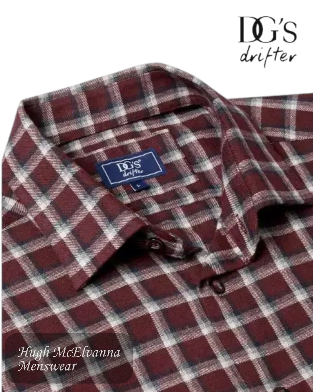 Drifter Brushed Cotton Long Sleeve Shirt - 14845 - Hugh McElvanna Menswear