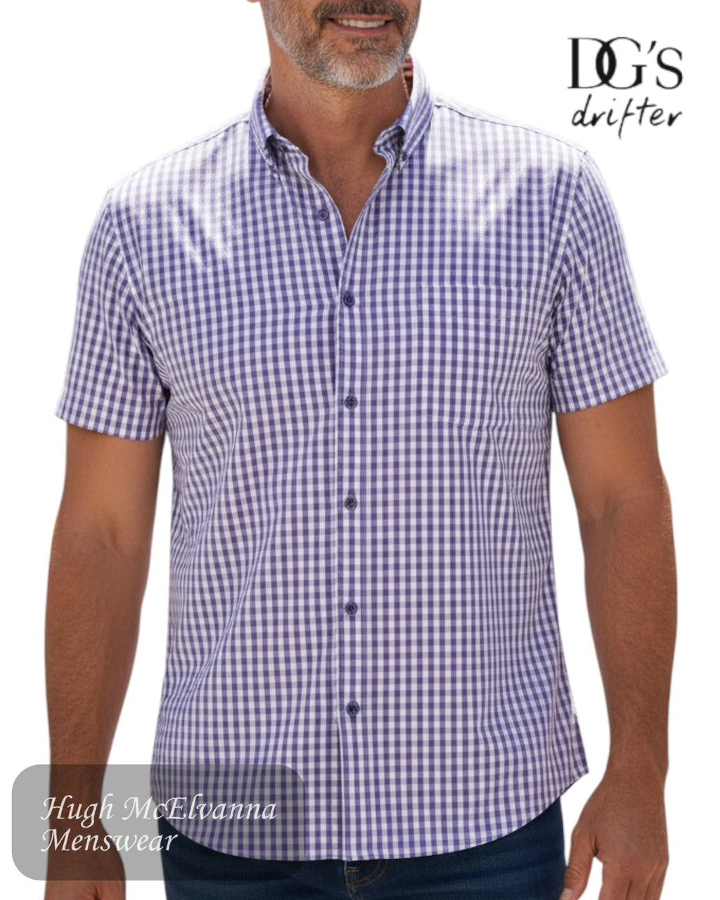 Drifter Check Short Sleeve Shirt - 14438SS - Hugh McElvanna Menswear