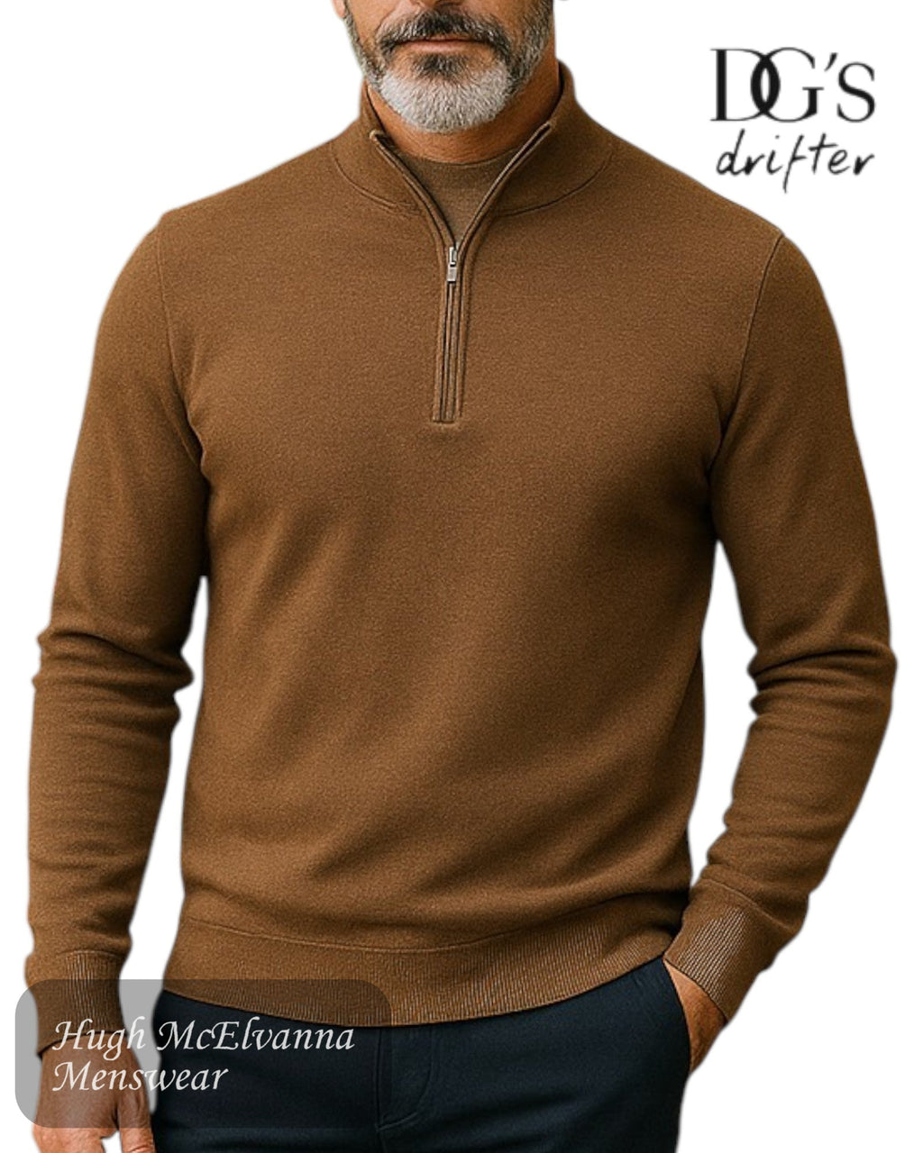 Drifter Quarter Zip Sweatshirt – 55120 - Hugh McElvanna Menswear