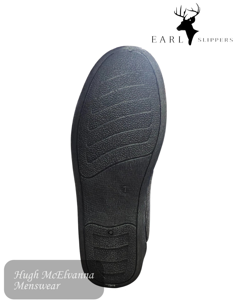 Earl WAYNE Black Corduroy Slippers - Hugh McElvanna Menswear