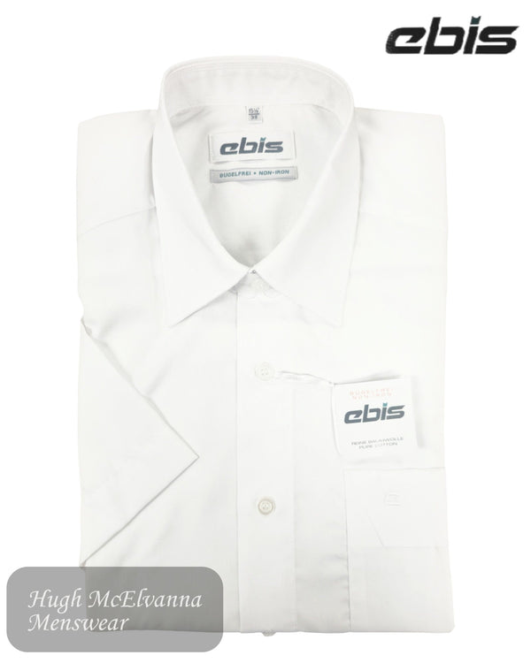 EBIS White Short Sleeve Shirt - Hugh McElvanna Menswear