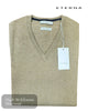 Eterna 312/20 Beige V - Neck Sweater - Hugh McElvanna Menswear