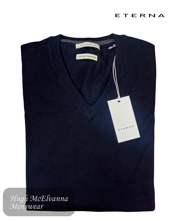 Eterna 312/39 HOLK Black V - Neck Sweater - Hugh McElvanna Menswear