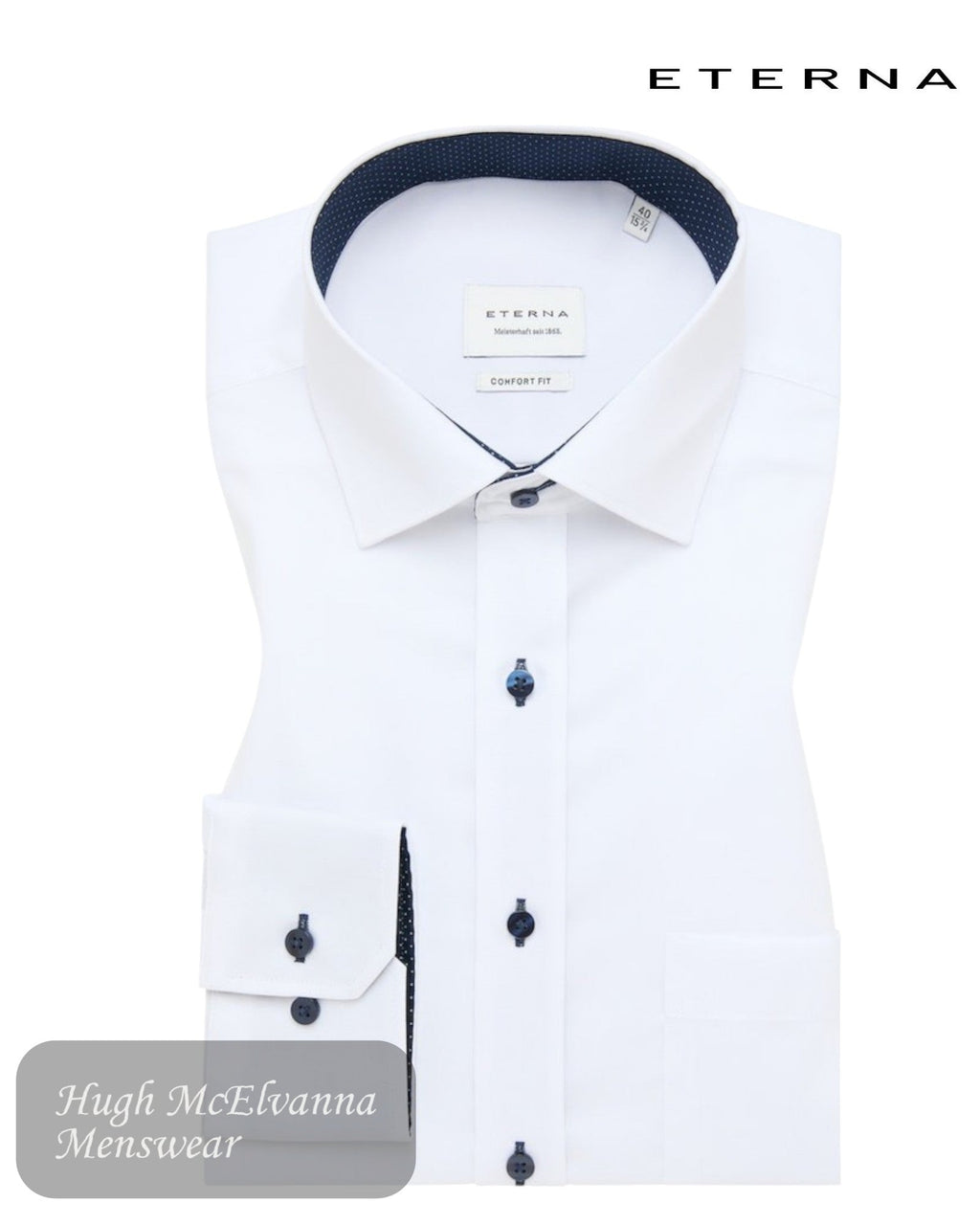 ETERNA COMFORT Fit Oxford Shirt - 8100 00 E137 - Hugh McElvanna Menswear