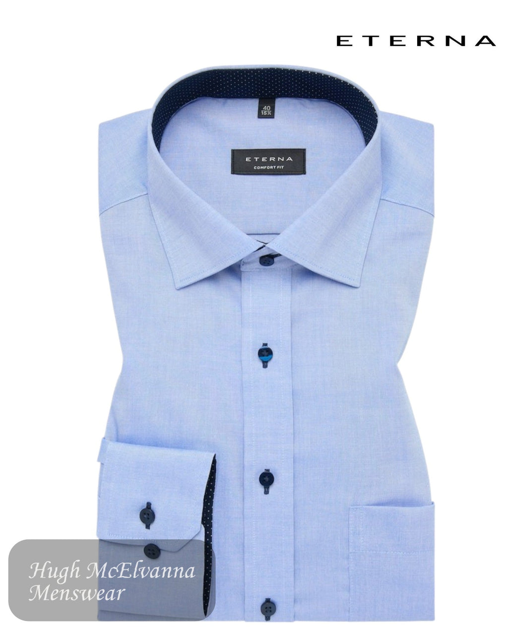 ETERNA COMFORT Fit Oxford Shirt - 8100 12 E137 - Hugh McElvanna Menswear
