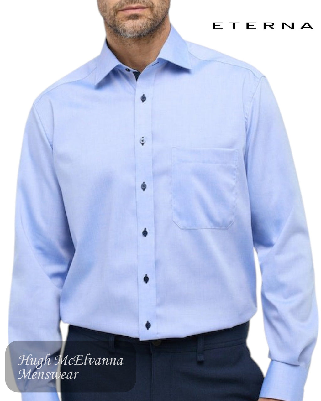 ETERNA COMFORT Fit Oxford Shirt - 8100 12 E137 - Hugh McElvanna Menswear