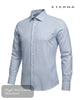 Eterna Modern Fit Blue Striped Shirt - Hugh McElvanna Menswear