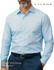 Eterna Modern Fit Blue Striped Shirt - Hugh McElvanna Menswear