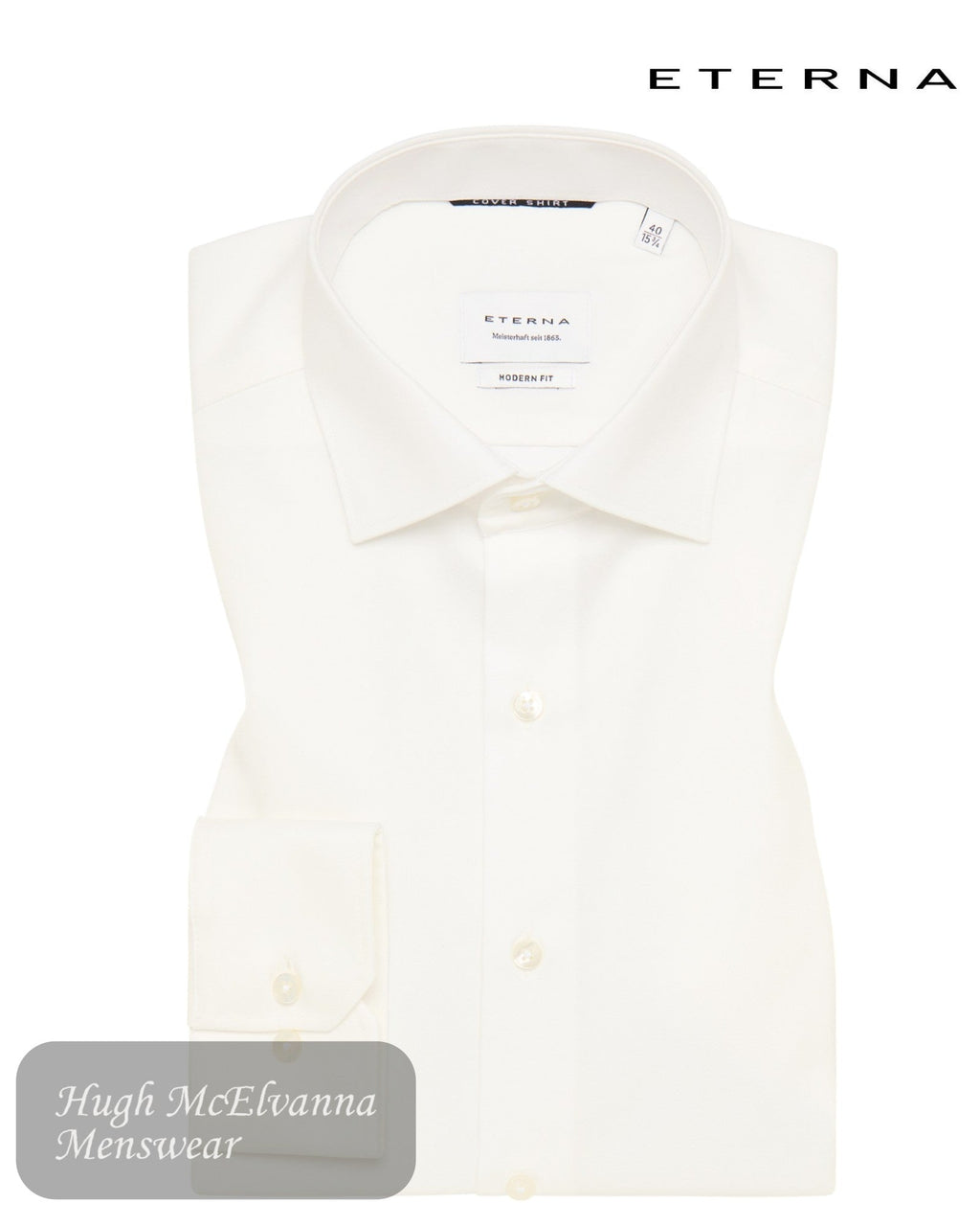 Eterna Modern Fit Cream Cover Shirt – 881721X18K - Hugh McElvanna Menswear