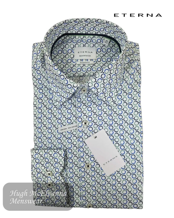 Eterna Modern Fit Geometric Print Shirt |1375 40 X171 - Hugh McElvanna Menswear