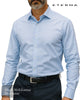 Eterna Modern Fit Light Blue Herringbone Shirt - 1179 - 12_X18K - Hugh McElvanna Menswear