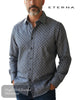 ETERNA Modern Fit Navy Print Shirt – 4396 - 17_X18K - Hugh McElvanna Menswear