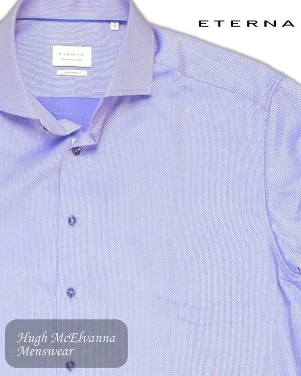 Eterna Modern Fit Purple Micro Pattern Shirt - 1178 - 94_X17V - Hugh McElvanna Menswear
