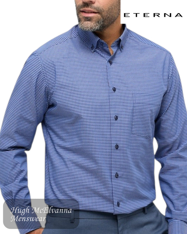 ETERNA MODERN Fit Vichy Check Shirt - 8913 09 X146 - Hugh McElvanna Menswear