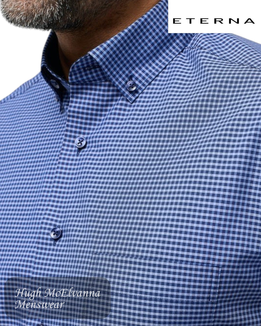 ETERNA MODERN Fit Vichy Check Shirt - 8913 09 X146 - Hugh McElvanna Menswear