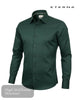 Eterna Plain Modern Fit Shirt 1049/49 X171 in Dark Green - Hugh McElvanna Menswear