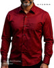 Eterna Plain Modern Fit Shirt 8464/97 - E181 in Burgundy - Hugh McElvanna Menswear