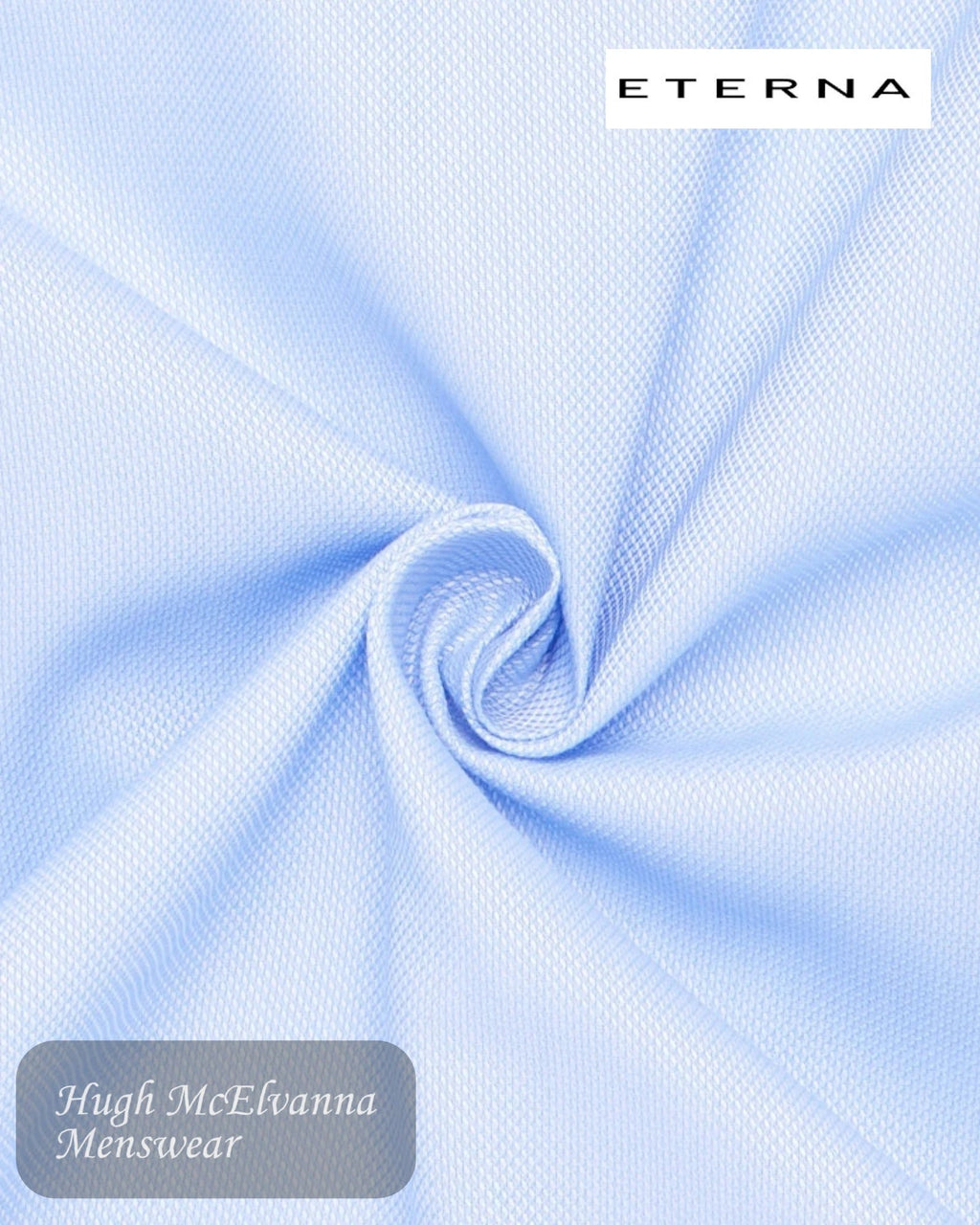 Eterna Shirt Natté – Light Blue | Modern Fit - Hugh McElvanna Menswear