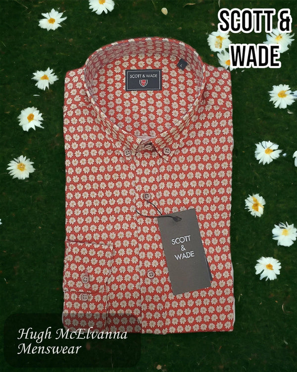 Fashion Red Long Sleeve Shirt - DandeLion - Hugh McElvanna Menswear