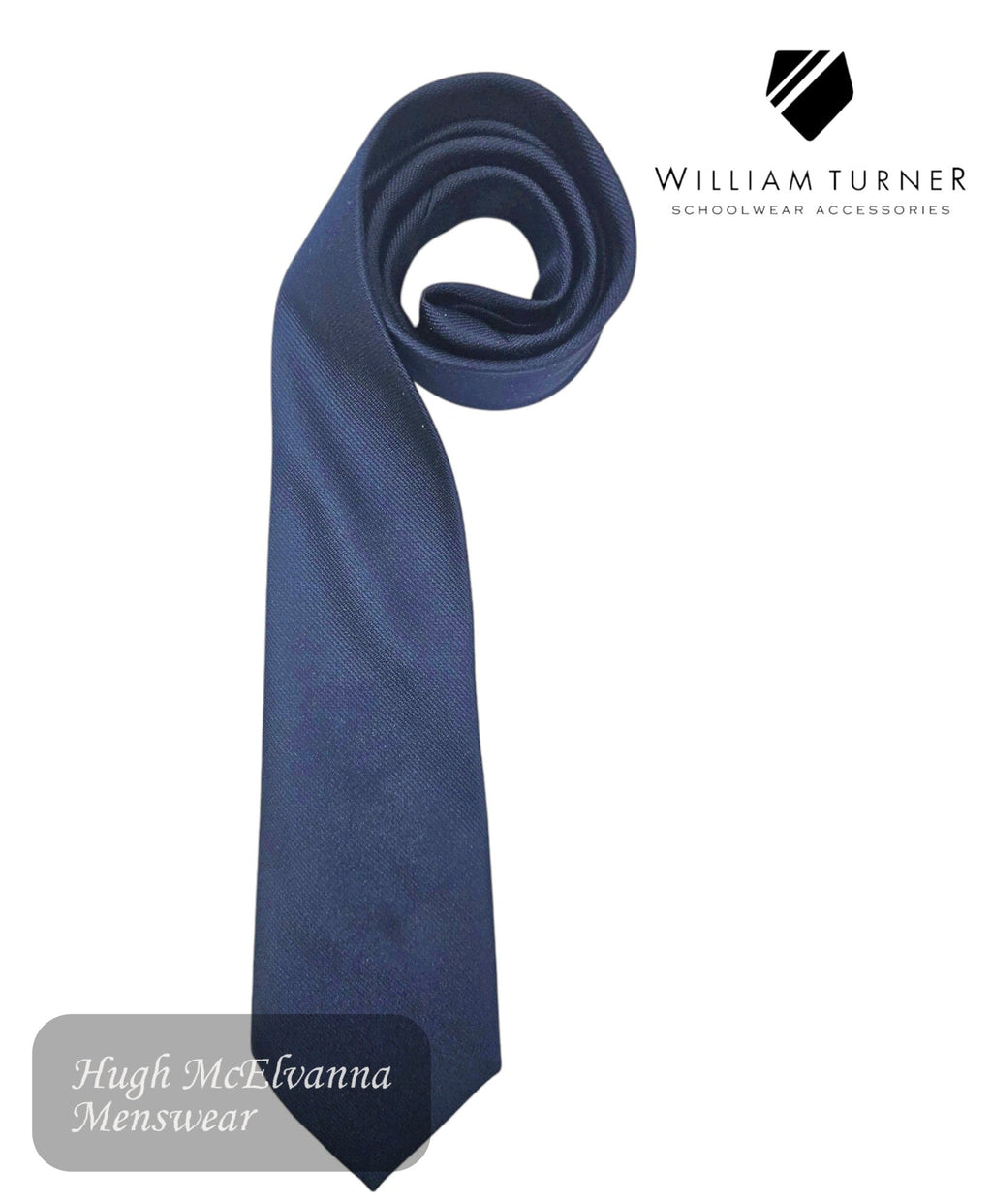 Foley P.S. 39" Navy Standard Tie - Hugh McElvanna Menswear