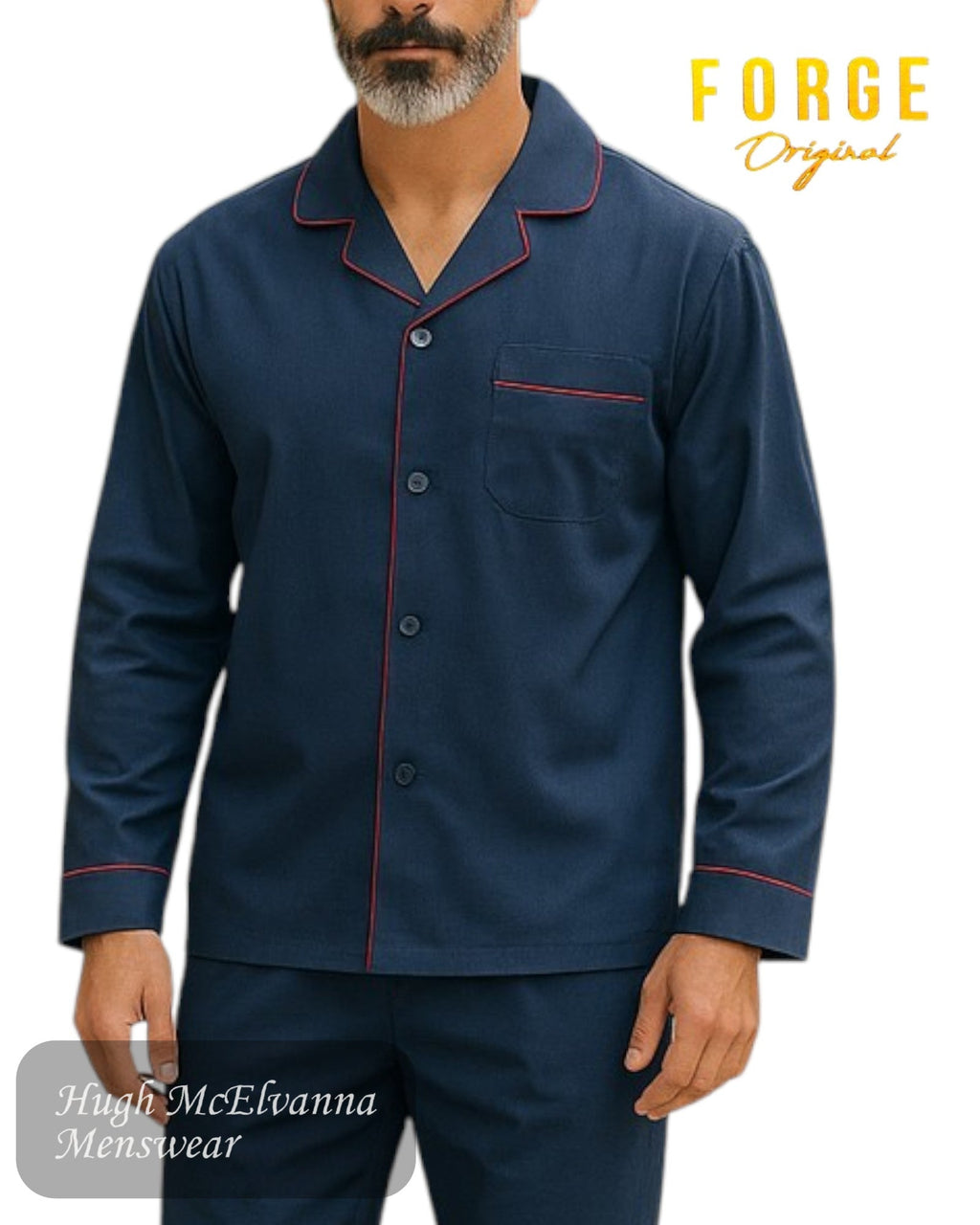 Forge Cotton Rich Pyjama Set - F814T - Hugh McElvanna Menswear