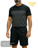 Forge F813 Black Lounge Set with Cargo Shorts - Hugh McElvanna Menswear