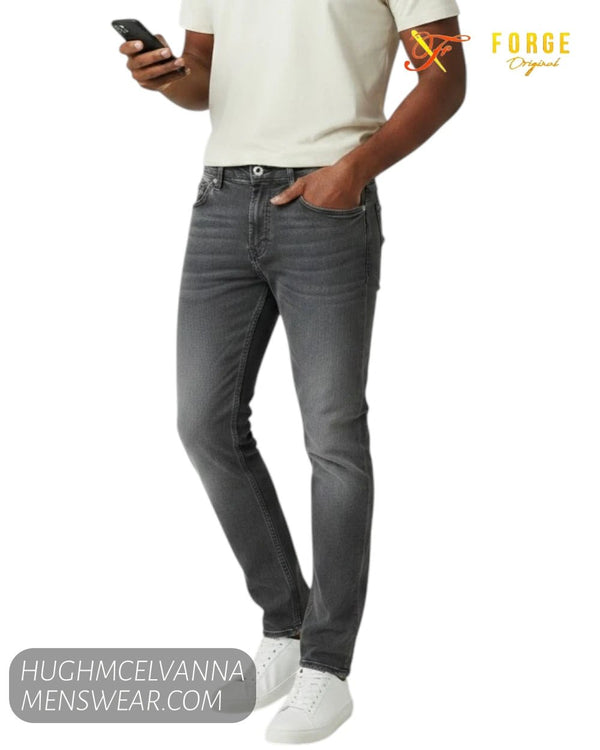 Forge OBAN Black stretch Jeans - Slim fit - Hugh McElvanna Menswear