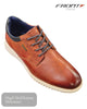 Front Gomez Sneakers in Tan / Navy - Hugh McElvanna Menswear