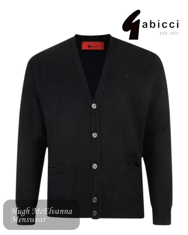 Gabicci Black Cardigan - Hugh McElvanna Menswear