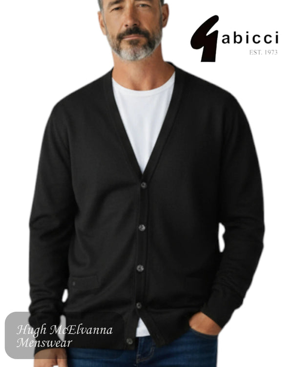 Gabicci Black Cardigan - Hugh McElvanna Menswear