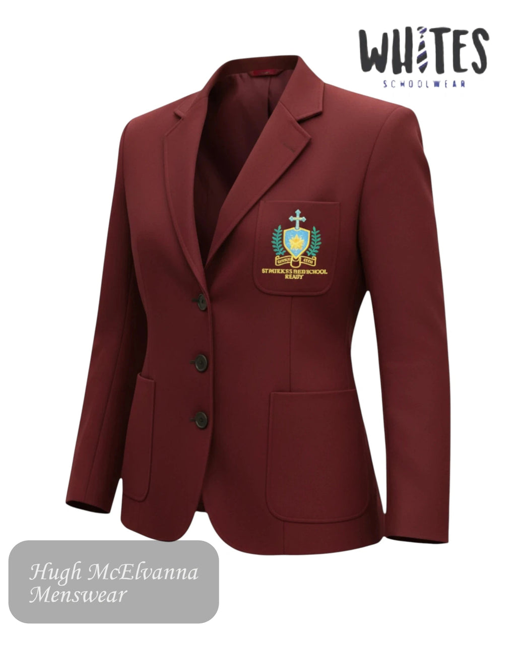 Girls Whites St. Patrick's High School Keady Blazer - Hugh McElvanna Menswear