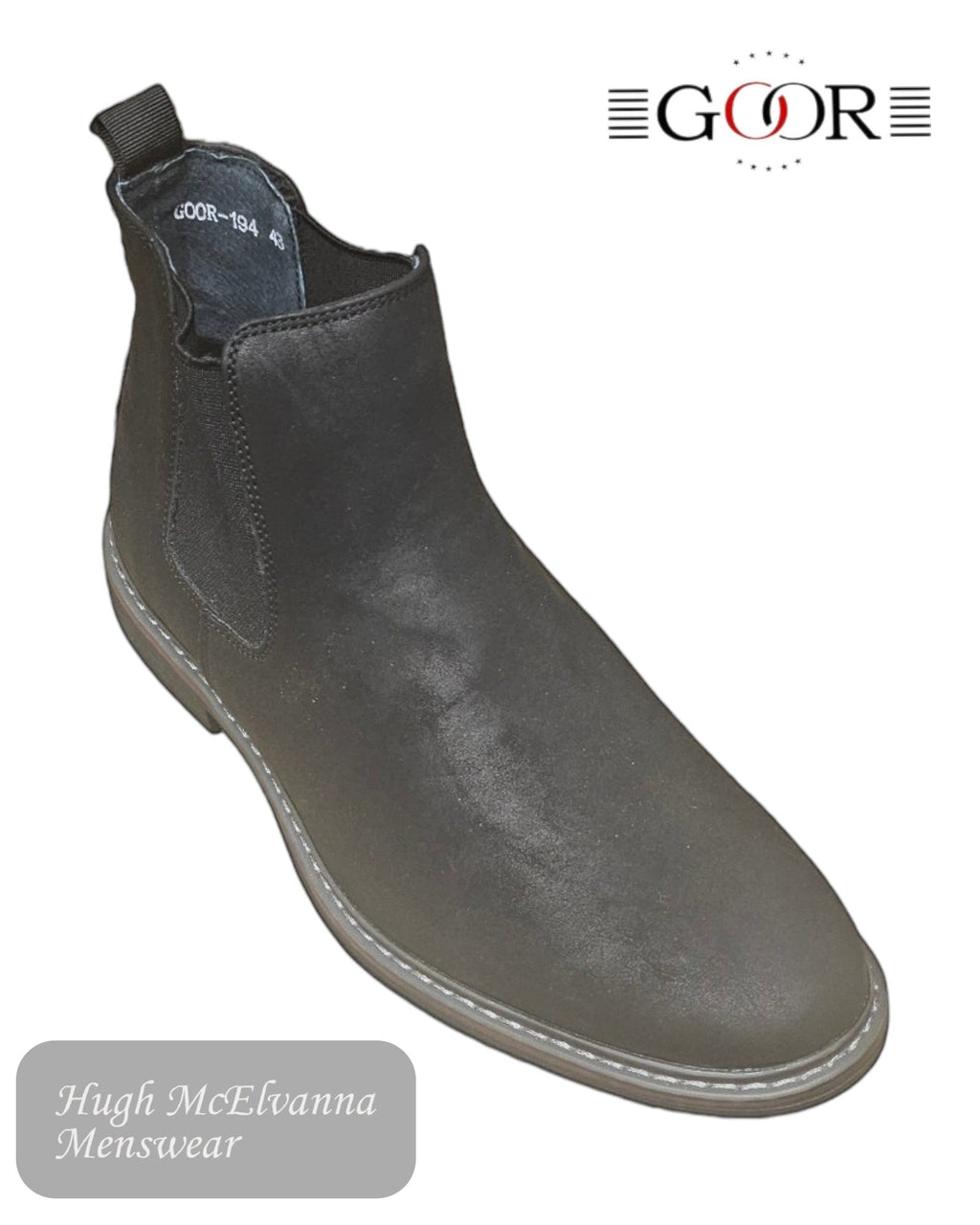 Goor Black Chelsea Boot for Men | Classic Slip - On Dress Boot | Style 194 - Hugh McElvanna Menswear