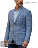 Guide London Slim Fitting Fashion Blazer | Sky Blue & White Check - Hugh McElvanna Menswear
