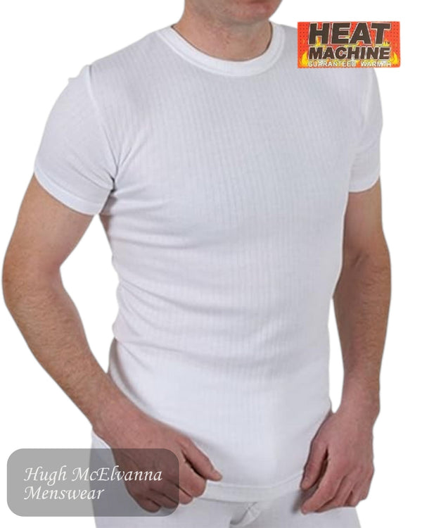 Heat Machine WHITE Short Sleeve T-Shirt - 2461 - Hugh McElvanna Menswear