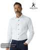 Herbie Frogg 52161 White Cover Shirt with Navy Trim - Hugh McElvanna Menswear - Shirt