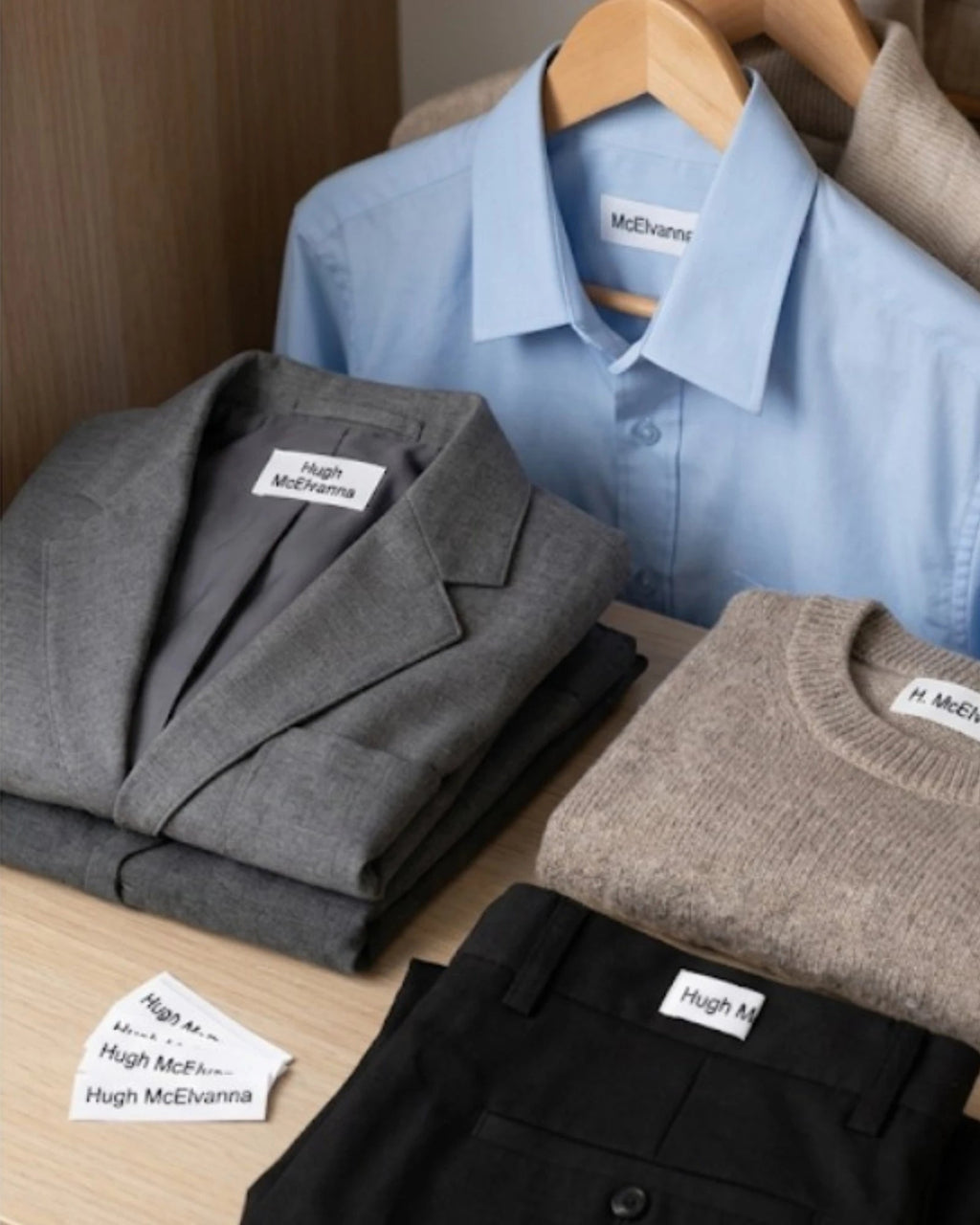 High - Quality Printed Iron On Name Labels - Hugh McElvanna Menswear