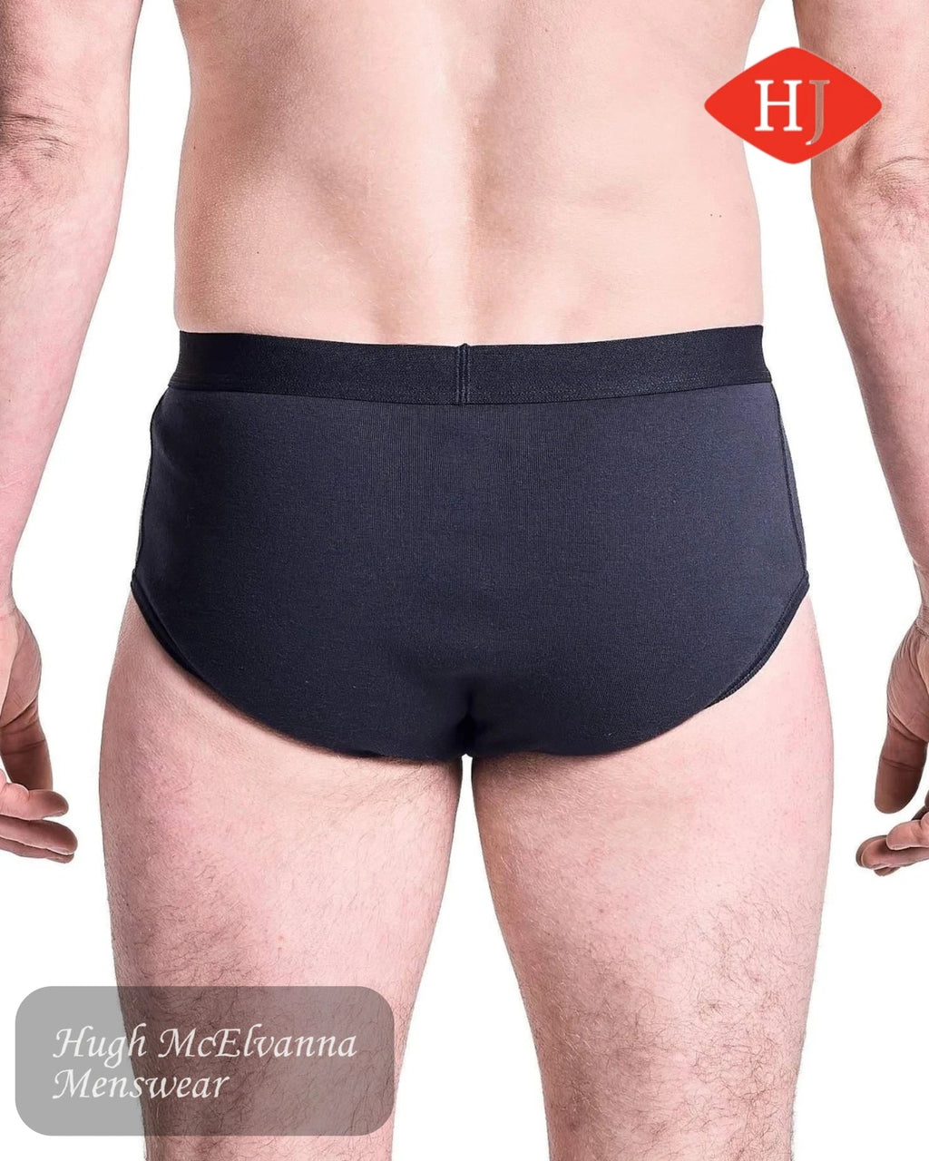 HJ Classic Navy Pure Cotton Fly - Front Briefs | HJ2350/3 - Hugh McElvanna Menswear