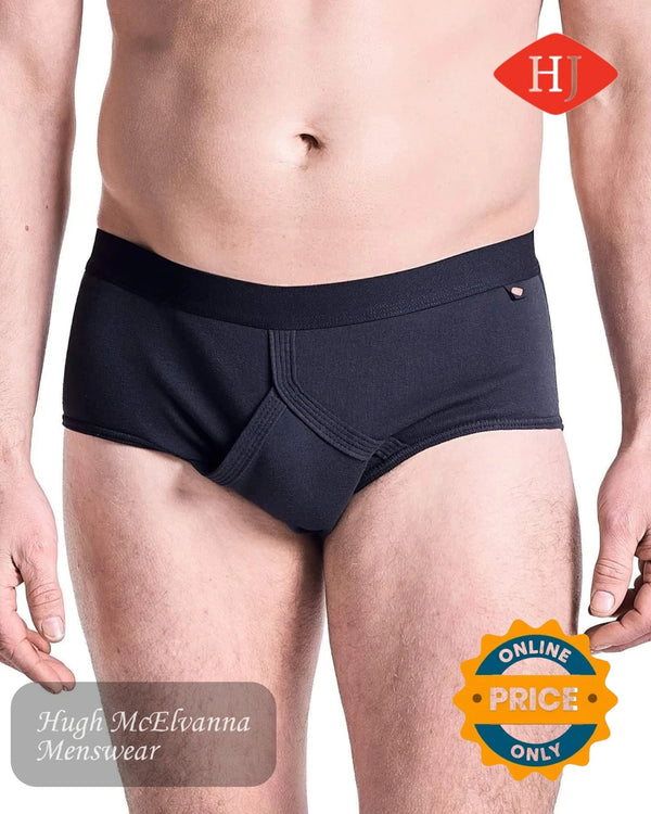 HJ Classic Navy Pure Cotton Fly - Front Briefs | HJ2350/3 - Hugh McElvanna Menswear