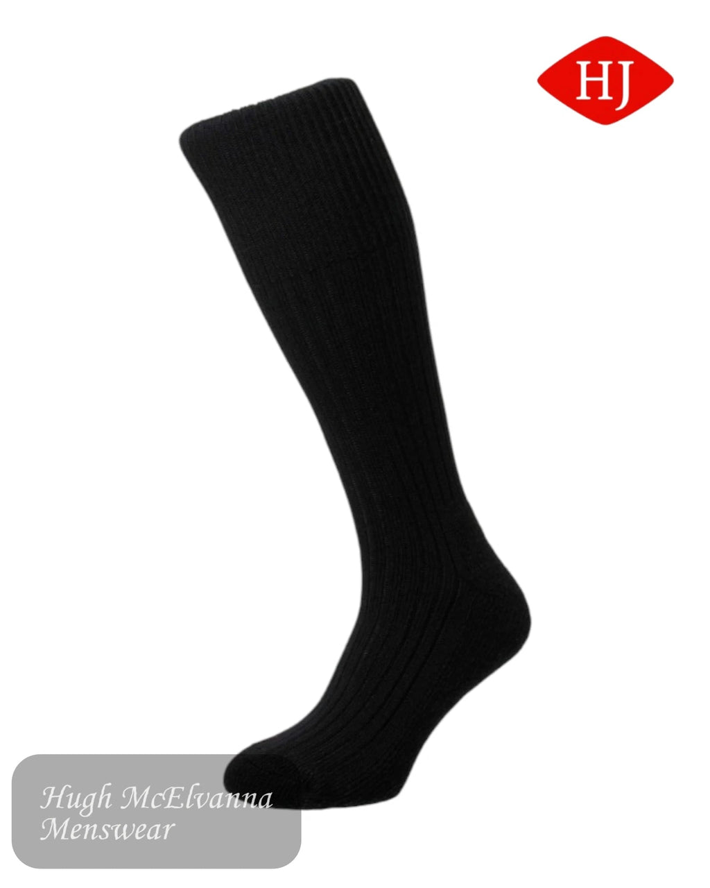 HJ Commando BLACK long Socks | HJ3000 - Hugh McElvanna Menswear