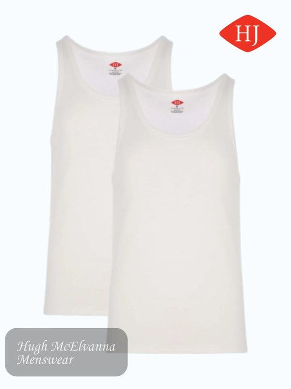 HJ Mens Cotton Vests Twin Pack | 2354/2 - Hugh McElvanna Menswear