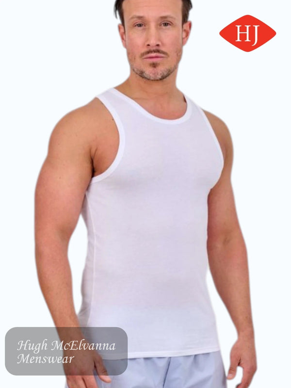 HJ Mens Cotton Vests Twin Pack | 2354/2 - Hugh McElvanna Menswear